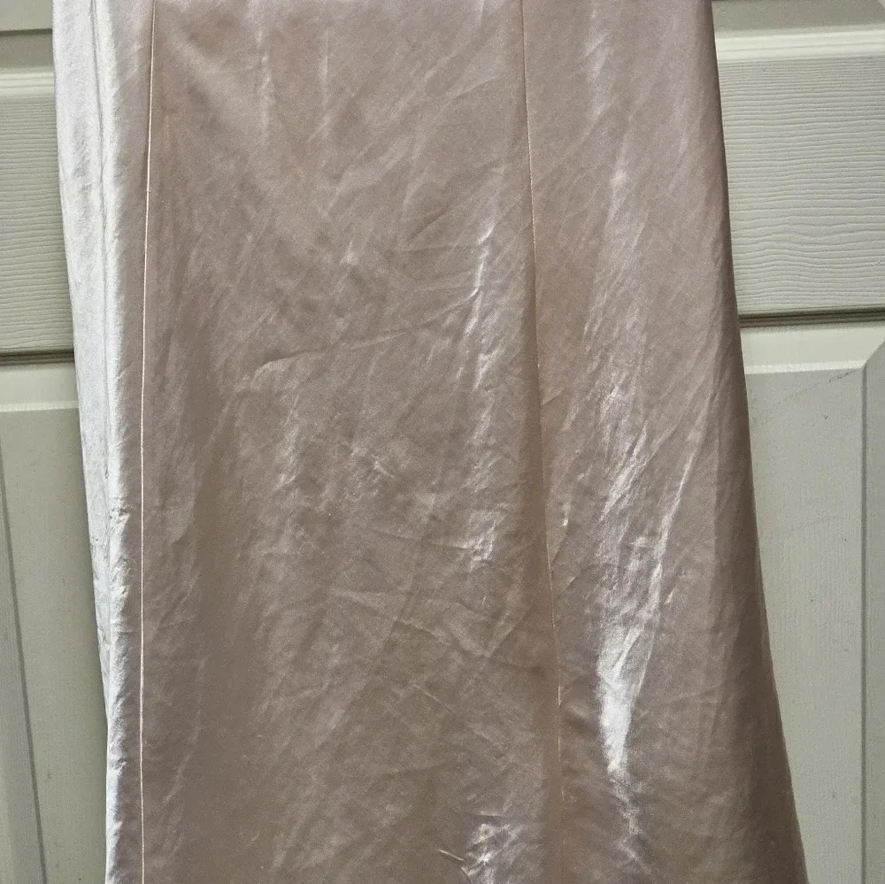 Vintage 90’s Victoria's Secret Blush Satin n Lace Front Split Ankle Gown Sz Med - Picture 13 of 17